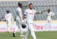অধিনায়ক শান্তর রেকর্ড সেঞ্চুরি, পাকিস্তানের বিপক্ষে শক্ত অবস্থানে বাংলাদেশ