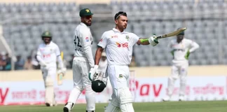 অধিনায়ক শান্তর রেকর্ড সেঞ্চুরি, পাকিস্তানের বিপক্ষে শক্ত অবস্থানে বাংলাদেশ